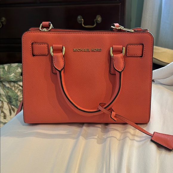 Michael Kors Bold Orange Satchel - Picture 1 of 7